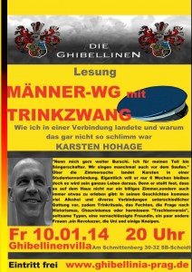 Werbung der "Ghibellinia" zur Veranstaltung mit Karsten Hohage